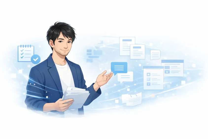 少しずつ具体的にお手伝いできることを表現したイラスト